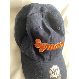 Syracuse Orange NCAA '47 Brand Throwback Navy Adjustable Strapback Hat NWT